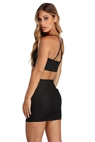 Zip Detail Pin Stripe Top
