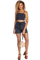 Sweetheart Stripes Crop Top