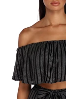 Confident Stripes Crop Top