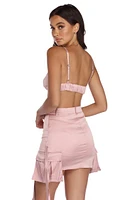 Feeling You Satin Crop Top