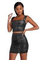 Snake It Off Crop Top