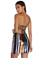 Electric City Sequin Crop Top