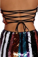 Electric City Sequin Crop Top