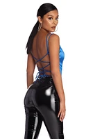 Neon Glow Satin Bodysuit