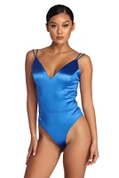 Neon Glow Satin Bodysuit