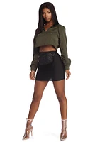 Can't Zip With Us Cropped Hoodie