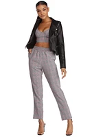 Keep It Check Crop Top