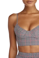 Keep It Check Crop Top