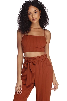 Stylish And Striped Crop Top