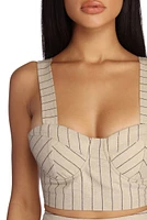 Oh Stripe Bustier Crop Top
