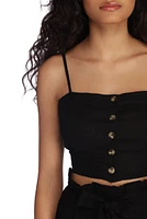 Lovely Linen Crop Top