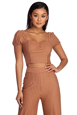 All About The Stripes Crop Top
