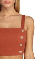 Remember Me Linen Crop Top