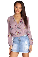 Sweet Intentions Wrap Blouse