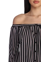 Striped And Hyped Cropped Top
