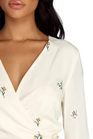 Spring Into Action Wrap Blouse