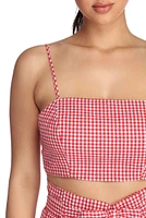 Picnic Time Gingham Crop Top