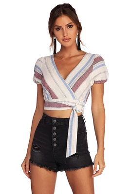 Adore Me Linen Crop Top