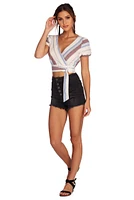 Adore Me Linen Crop Top