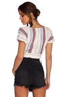 Adore Me Linen Crop Top