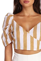 Striped For The Summer Crop Top