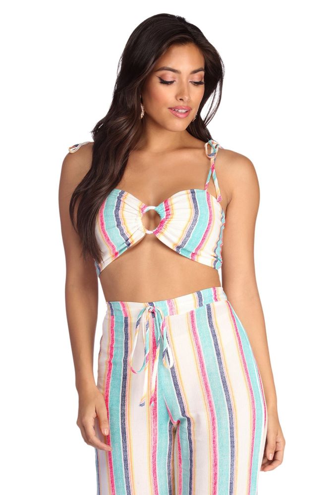 Windsor Sweet Like Candy Striped Crop Top | Connecticut Post Mall