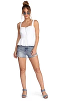 All Zipped Up Peplum Top