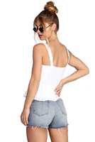 All Zipped Up Peplum Top