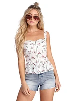All Zipped Up Peplum Top