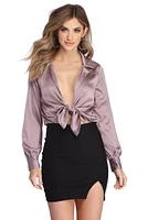 Tied With Class Satin Bodysuit