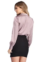 Tied With Class Satin Bodysuit