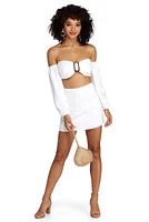 Such A Flirt Linen Crop Top