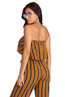 Stripes To Stun Crop Top
