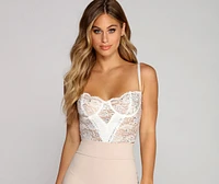 Rhinestone Beauty Lace Bustier