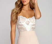 Rhinestone Beauty Lace Bustier