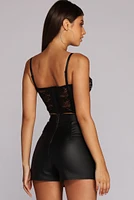 Rhinestone Beauty Lace Bustier