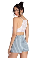 Social Butterfly Lace Crop Top