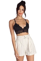 Social Butterfly Lace Crop Top