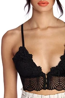 Social Butterfly Lace Crop Top