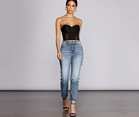 Off The Chain Mesh Bustier