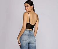 Off The Chain Mesh Bustier