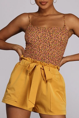 Sweet Floral Smocked Top