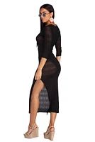 Sheer Ambition Sweater Dress
