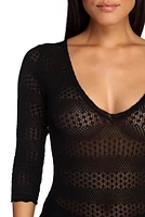 Sheer Ambition Sweater Dress