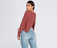 Love Open Back Pullover Sweater