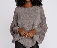 Boat Neck Chenille Pullover Sweater