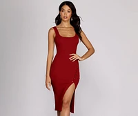 Oh Snap Button Midi Dress