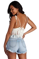 Festive Fringe Halter Top