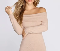 Off Shoulder Sweater Dress