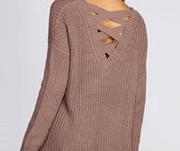 Lattice Back V Neck Tunic